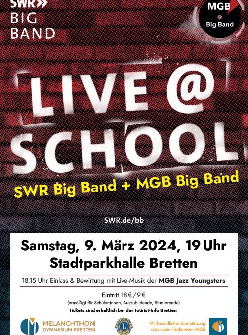 SWR Big Band + MGB Big Band-Konzert bereits ausverkauft!